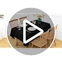 Orange Oval Tablecloth 60 x 102 Inches Washable for Dining Table - NEWISHER