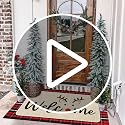 Merry Christmas Welcome Door Mat - Winter Xmas Decor 30x17 Inch - Variation of Christmas Doormats-01