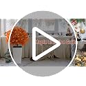 Artificial Maple Topiary Trees with LED Lights - 27 Inches Set of 2 for Indoor Outdoor Decor