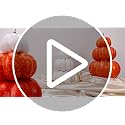 Artificial White Pumpkin Tower Decoration - Fall Autumn Halloween Decor - Variation C