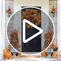 Fall Wreath 26 Inches - Autumn Velvet Pumpkin & Maple Leaf Front Door Decor - Large Harvest Thanksgiving Halloween Wreath - Briful Variation