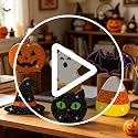 Halloween Wooden Decor Set - 6 Indoor Table Decorations for Home & Party