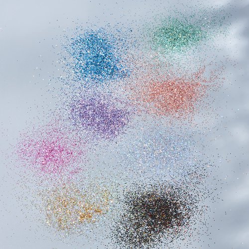 Holographic Glitter Shakers by Moon Glitter – 100% Cosmetic Glitter for Face, Body, Nails, Hair and Lips - 0.17oz - Set of 8 colours