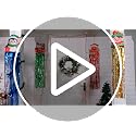 Outdoor Christmas Hanging Decorations Set - Santa, Snowman, Elf & More - 8 Pcs