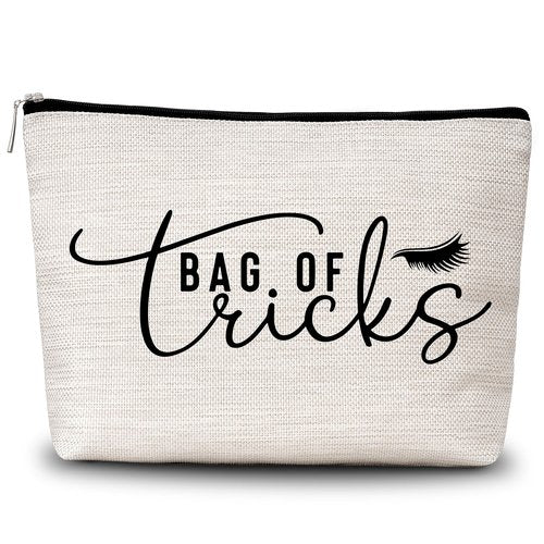 GREOXG Inspirational Makeup Bag, Little Bag Of Tricks Cosmetic Bag, Friendship Gifts for Girls Teens Women Birthday Christmas Graduation-A19