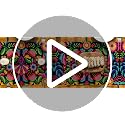 Mexican Dia De Los Muertos Floral Serape Table Runner - 13x72 Inch Black Variation