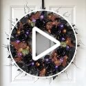 22-Inch Pre-Lit Halloween Wreath with 60 LED Lights for Front Door Decor