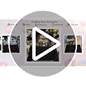 Black 90x156 Inch Satin Rosette Tablecloth - Floral Wedding & Event Cover