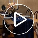 Navy Blue Velvet Table Runner Set - 4 Pieces 20x120 Inches Luxury Decor