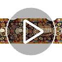Flowers Sugar Skull Table Runner - Day of The Dead Mexican Decor 13x108 Inch - Red & Blue Variation