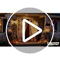 Halloween Hanging Ghost Decorations - 5 FT Swinging Ghosts with Adjustable Arms & 8 Light Modes - White, Outdoor & Indoor, 2 Pack