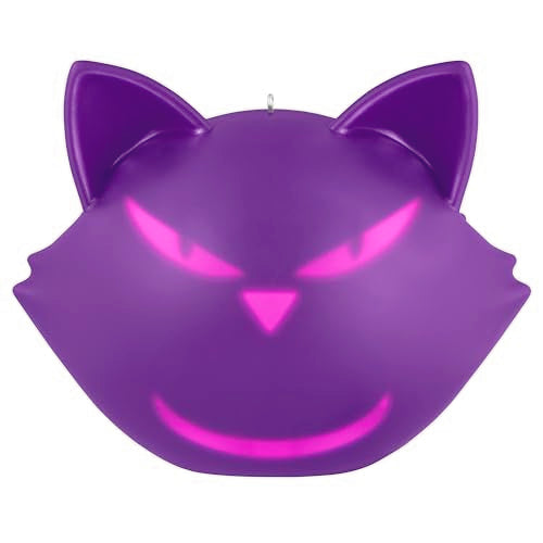 Halloween Cat-itude Keepsake Ornament - Light & Sound Cat Decor - 2026 Variation