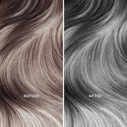 MOEHAIR Color Infuse Silver - 12 Fl. Oz | Purple Toner for Silver, Gray & White Hair | Neutralizes Brassiness