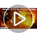 70PCS White Star & Moon Cutout Flame-Resistant Candle Bags for Holiday & Event Decor