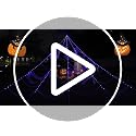 16.4Ft Halloween Spider Web Lights with 8 Modes & Purple LEDs - Waterproof Outdoor Decor with 48-Inch Spider