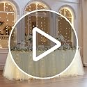 17FT Champagne Tulle Table Skirt with LED Lights - Ruffle 2-Layer for Weddings & Parties (204" x 30")