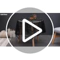 Halloween Spider Web Table Cover - Round Black Lace Tabletop Decoration