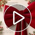 Black Velvet Christmas Bow Tree Topper - 24x71 Inch Giant Holiday Decor