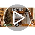 Halloween Ghost Tree Cover with Witch Hat for 6-7 Ft Christmas Trees - Spooky Seasonal Decor