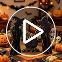 Halloween Witch Decor - Witch Figurines & Cauldron Scene - Indoor Halloween Decorations - Variation: Witch