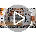 Halloween Decorations Indoor Festive Decor Banner Set with Bat Stickers