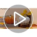Orange Ceramic Pumpkin Decor - Fall Thanksgiving Halloween, 4.7 Inch - Variation of THIS listing