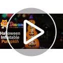 8FT Stacked Pumpkin Inflatable with Witch’s Hat and LED Lights - Halloween Yard Decor