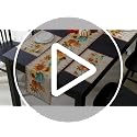 Fall Placemats Set of 4 - Pumpkin Sunflower Autumn Table Decor, Washable Cotton Linen