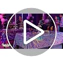 Kpop Table Cloth Set - Pink, Light Purple & Purple Holographic Party Decor