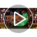 Green 8.9 FT Giant Halloween Inflatable Witch on Moon Outdoor Decorations