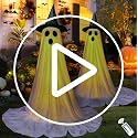 2-Pack Halloween Ghost Decorations with Lights & Remote Control - Outdoor Spooky Yard Decor