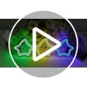 Colorful Stars Neon Sign Gaming LED Wall Decor - Kids Room & Party - Variation of Coloful Sanxing