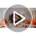 VitalCozy Fall Pumpkin Wreath Sash - Yellow Seasonal Door Decor