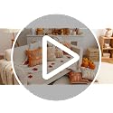 Fall Pillow Covers 18x18 Inch Set of 4 Autumn Harvest Decorations - Beige Maple Variation