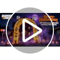 Halloween Inflatable Archway 9FT Tall with Ghost, Pumpkin, Witch & LED Lights - Outdoor Yard Decor