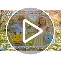 Kids Easter Basket with Blue Elephant - Large Animal Gift Basket for Egg Hunt & Nursery Storage