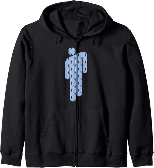Billie Eilish | Official Blue Blohsh Zip Hoodie - Stylish Comfort for Everyday Wear