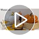 Orange Ceramic Pumpkin Halloween Decor - 8.2 Inch Fall Harvest Accent - Sibling Variation