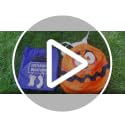 Halloween Inflatable Ghost Pumpkin Scene with Motion-Activated Sounds - 12FT