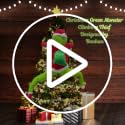 Red Green Monster Christmas Decorations, 5.2FT Outdoor Indoor Tree Decor, Pose-able Santa Body