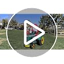 5.3 Ft Inflatable Christmas Santa Driving Tractor with Penguin Outdoor Decor