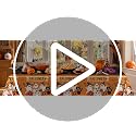 Halloween Ghost Plastic Tablecloth Set - Trick or Treat Ghost Pumpkin Black Cat Orange Black Variation