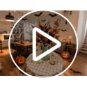 Artificial Halloween Pumpkin Branches - 6 Pack, 19.5-Inch Spooky Floral Stems for Fall Decor