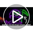 Halloween Grim Reaper Neon Sign with Swinging Scythe - Ghost LED Wall Decor