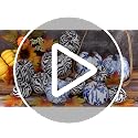 Gresorth 8 Pcs Artificial Zebra Velvet Pumpkins Fall Pumpkin Decor - Variation E