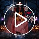 Halloween Animatronics Hanging Swinging Girl Decor - Outdoor Spooky Decoration