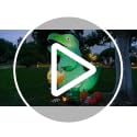 6 Ft Halloween Inflatable Ghost Dinosaur with Pumpkin LED Decor - Spooky Yard Decoration