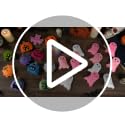 Christmas Felt Ornaments Set - 12 Assorted 3D Snowflake & Holiday Decorations, Red & White Variation