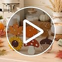 Fall Decor Leaf Pumpkin Sunflower Acorn Set - Rustic Autumn Home Decorations
