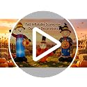 8FT Fall Inflatable Scarecrow Yard Decoration with Pumpkin & LED Lights - Greeting Style